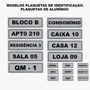 Plaqueta aluminio-condominio