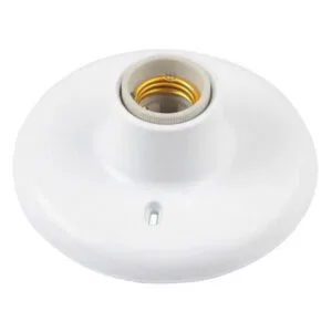 (Opl) plafon de porcelana e-27 branco (3295)