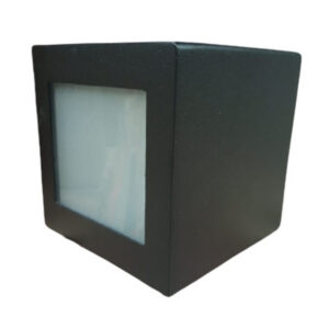 (Opl) arandela alum. cubo 1xg9 preto 100x100x100mm (3355)