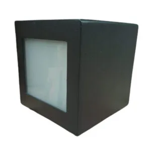 (Opl) arandela alum. cubo 1xg9 preto 100x100x100mm (3355)