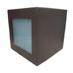 (Opl) arandela alum. cubo 1xg9 cafe 100x100x100mm (3356)