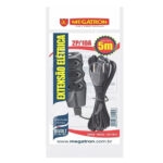 Extensão 2p paral. 2x0,75 05,00mt c/3tom. pt. (Megatron)