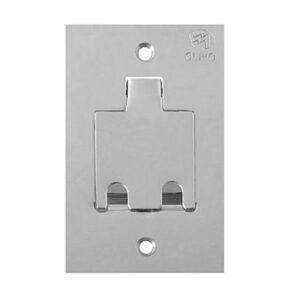 Piso placa leve 4x2 inox alto brilho p/2 rj45 (pll88) (olivo)