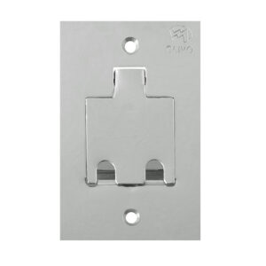 Piso placa leve 4x2 inox alto brilho c/ 2 conect. rj45 Olivo