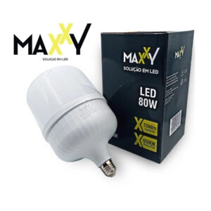 Lâmpada led super bulbo 80w e-27 6500k biv. (max-1227) Maxxy