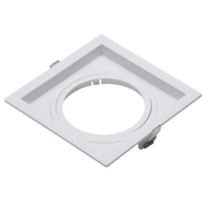 Spot emb. quad. abs branco rec. slim mini dicróica mr 11 / 070X070X035mm / 1XGU10  (190020) (Pix)