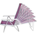 Cadeira reclinavel 8 posicoes aluminio 002104 (mor)