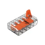 Wago-(221-0415)-emenda p/5 polos flex. 0,14-4,0mm (unitario)