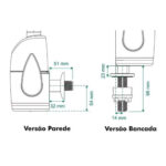 Torneira Eletrônica Prima Touch 5500W/127V Branco(Zagonel)