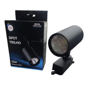 Spot p/ trilho preto 20w 6500k (BLST/JA-20W PT/BF) (Ctb)