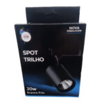 Spot p/ trilho preto 20w 6500k (BLST/JA-20W PT/BF) (Ctb)