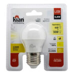 Lâmpada Bolinha Led 3000k 4,8w E-27 Bivolt (14500) (Kian)