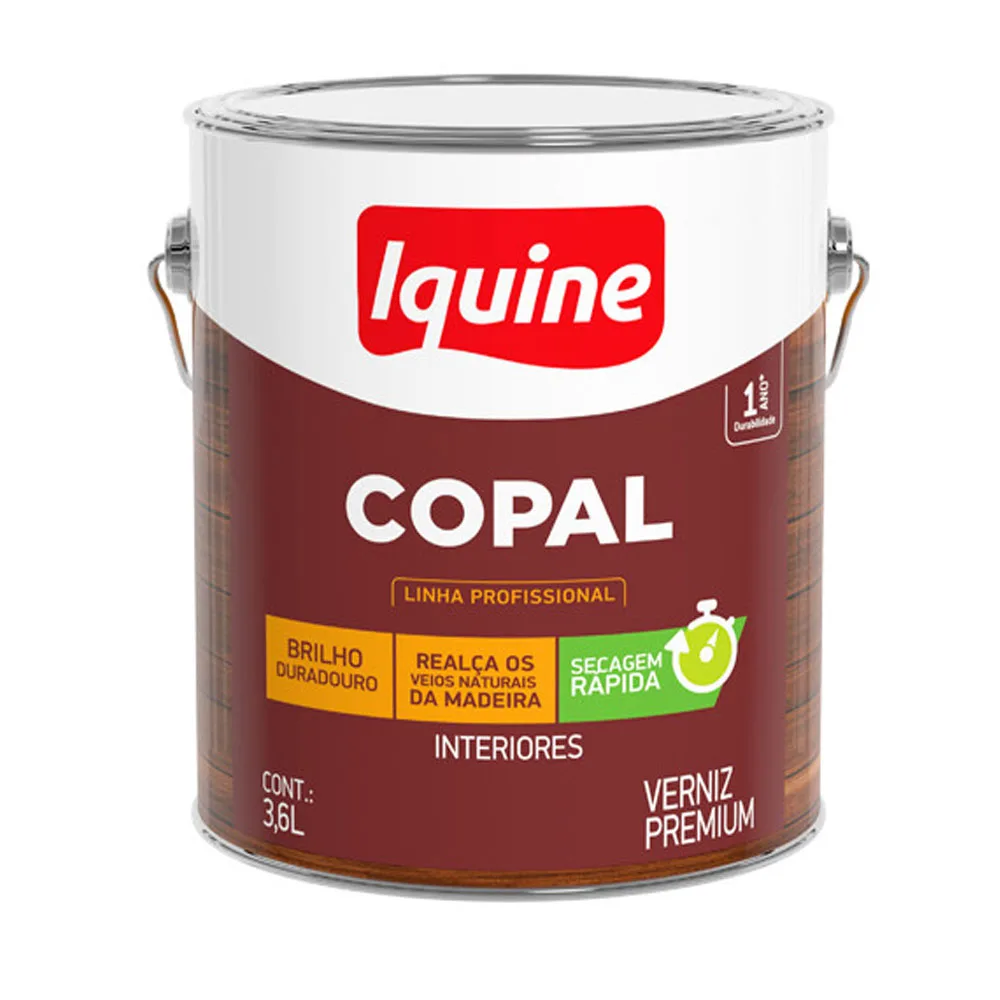 Verniz copal alto brilho 3,6l (20100101) (Iquine)