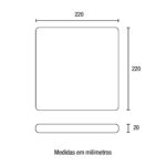 Plafon Led Emb/Sob Branco Quad. 32W 6500K (84766004) (Blumenau)