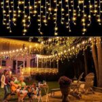 Cascata 400 LEDs Branco Quente 8 funções Tom. M/F 10mts 220v