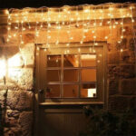 Cascata uso externo 200 leds Branco Quente Fio Transp. Bivolt
