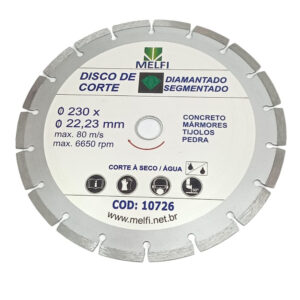 Disco diamantado segmentado 9" (10726) (Melfi)