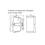 Módulo s/ placa pulsador universal 10a 250v br (16025494) (Esatta) (Weg)