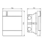 Centro distr. p/05 disj. embutir pvc c/ tampa br (Vision) (VD05P) (Eletromar)