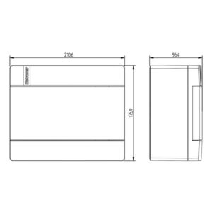 Centro distr. p/09 disj. sobrepor pvc c/ tampa br (Vision) (Vr09t) (Eletromar)
