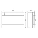 Centro distr. p/ 12 disj. sobrepor pvc c/ tampa transp. (Vision) (VR12T) (Eletromar)