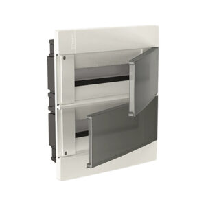 Centro distr. p/ 24 disj. sobrepor pvc c/ tampa transp. (Vision) (VR24T) (Eletromar)