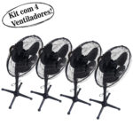 4 Ventiladores coluna 40cm preto 127v/50w turbo 3p Mundial