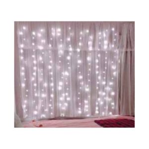 (Natal)cortina 300 leds br. frio fixa tom. m/f 3,0x2,0mt 220v