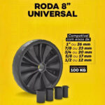 Roda universal 8" (300100) (Fb Pneus)