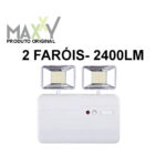 Iluminaria Emerg. Led 2400 Lumens 2 Faróis Litio (Max-0531) (Maxxy)