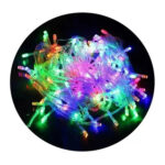 (Natal)Pisca 8f fio transp. 100 leds colorido 10mt 220v 85100