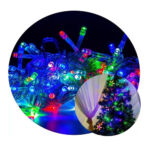 (Natal)Pisca 8f fio transp. 100 leds colorido 10mt 220v 85100