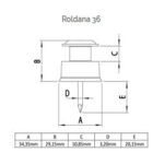 Roldana pvc 36x36 c/prego c/200p cz (Ribeiro Fábril)