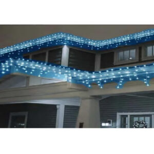 Cascata 100 leds 8f. azul tom. m/f 3,0mt 220v (81904) (Natal)