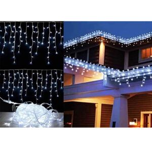 (Natal)cascata 200 leds br. frio fixa tom. m/f 5,00mt 220v