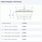 Caixa d agua politileno   3.000 l (fortlev)