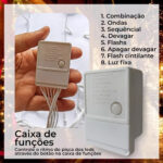 (Natal)cascata 200 leds br. frio 8f. tom. m/f 5,00mt 220v