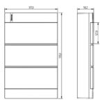 Centro Distr. p/ 36 disj. sobrepor pvc c/ tampa br (Vision) (VR36T) (Eletromar)