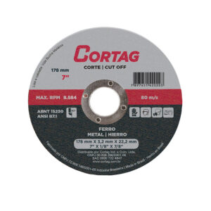Disco De Corte Ferro Cortag 178mm - 7 X 1/8 X 7/8 IMP (62020) (Cortag)