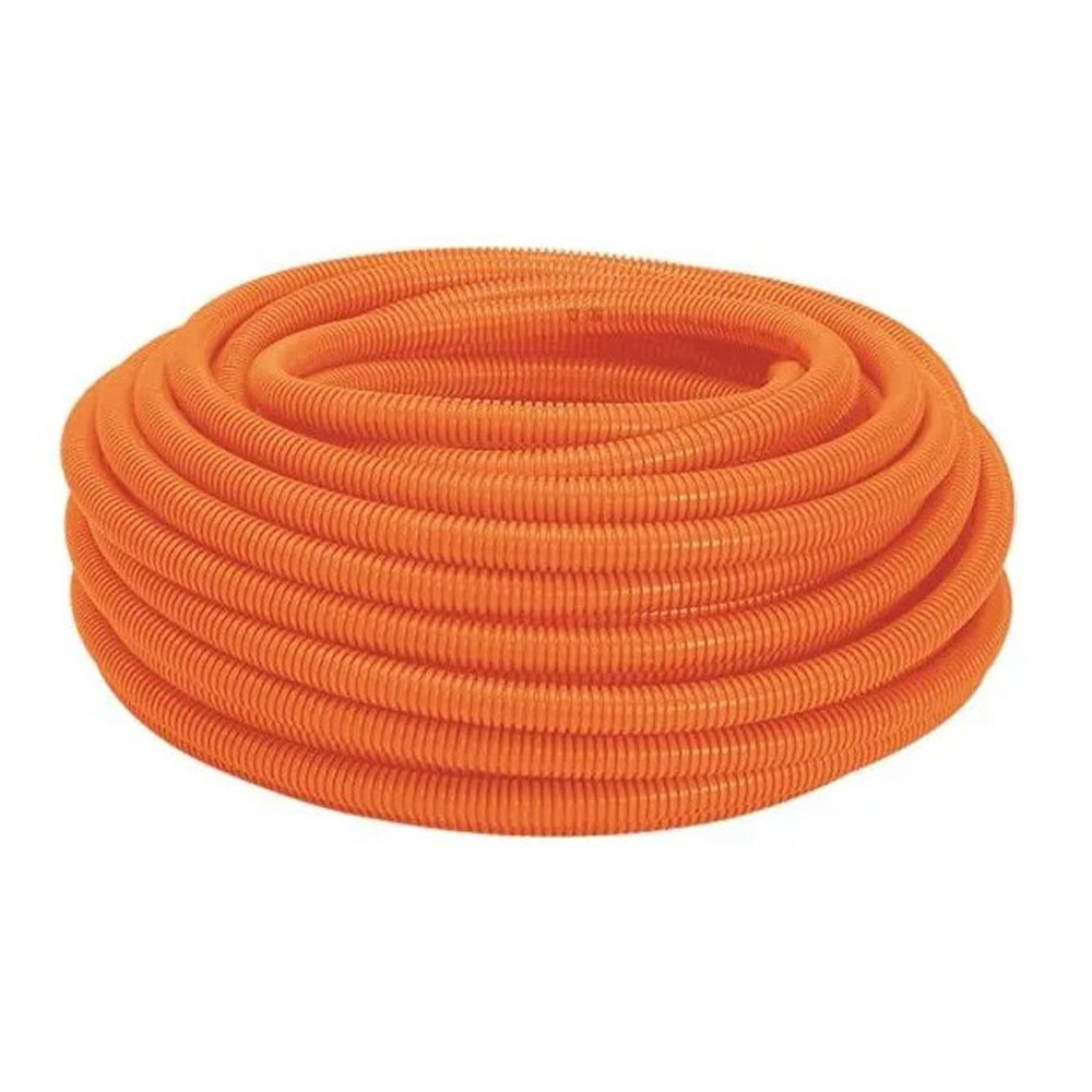 Mangueira corrugada laranja 1 c/50mt 4,50 kg aproximado Mozat Mangueira corrugada laranja 1 c/50mt 4,50 kg aproximado Mozat