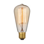 Lâmpada filamento carbono 40w 220v 2700k e-27 pêra (bcf-st64)