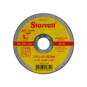 Disco corte fino inox 4.1/2 x 1.0 (Starrett)