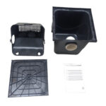 Caixa gordura 410x410x410mm c/cesto para limpeza 42l (Taf)