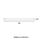 Lâmp. tubo led t8 09w 060cm biv. 6500k vid. Blumenau
