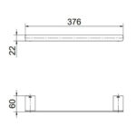 Porta toalha 300mm ouro esc (01013672) (docol)