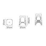 Banqueta Niteroi Preta 37X45 (92411009) (Tramontina)