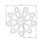 Espaçador Ferro Circular Aberto P/ Aço 4,2 À 12MM (CA4-12/25- DT41230) (Plast Indaial)