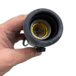 Espeto p/jardim aluminio e-27 preto (ref.016)