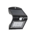 Lum. arandela solar v led 1,5w 3000k ip65 com sensor de movim