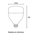 Lâmp. led super bulbo   50w e-27 6500k biv. (Blumenau)